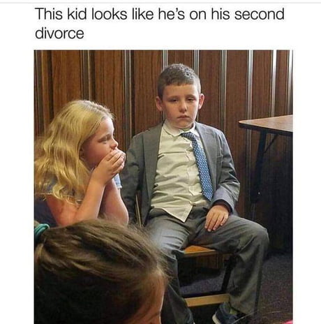 This kid looks like he&#039;s on his second divorce