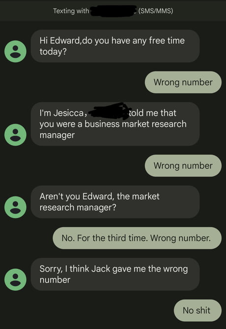 Wrong. Number.